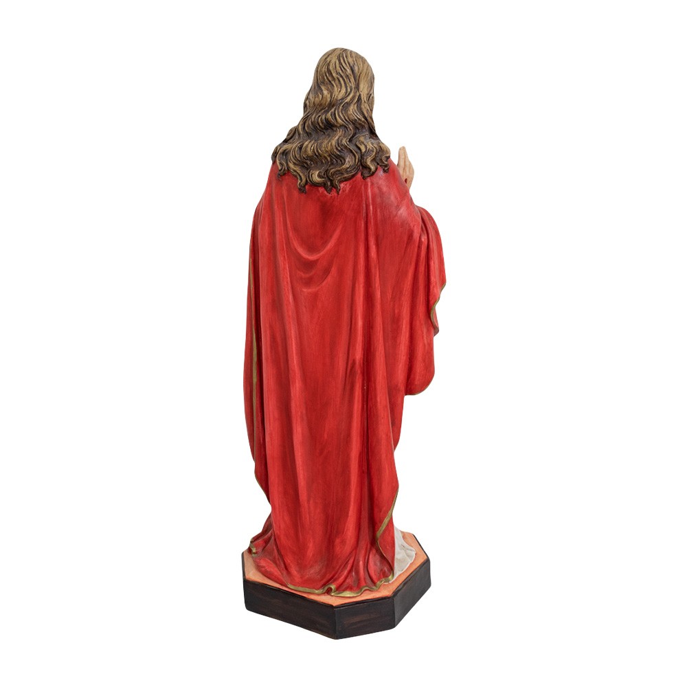 Statua di Gesù Sacro Cuore alta 84 cm in resina Myriam