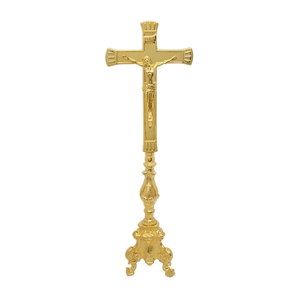 Croce da altare con base stile rococò Myriam