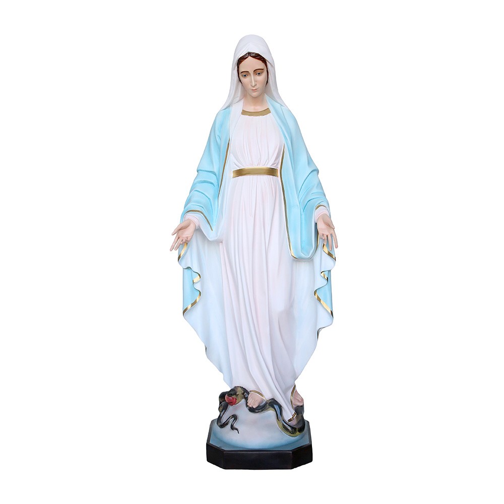 Statua Madonna Miracolosa, alta 120 cm in vetroresina