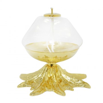 Lampada di Aladino in ottone lucido con parafiamma - lunghezza 28 cm, in  ottone, Ceri e lucerne, Articoli Religiosi 