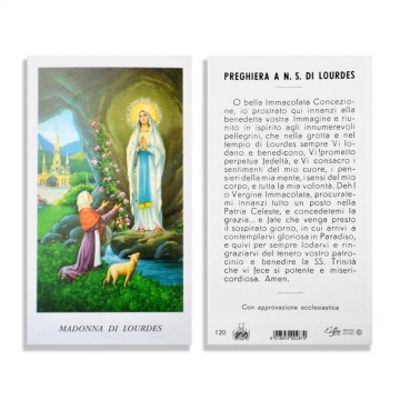 Santino Madonna di Lourdes