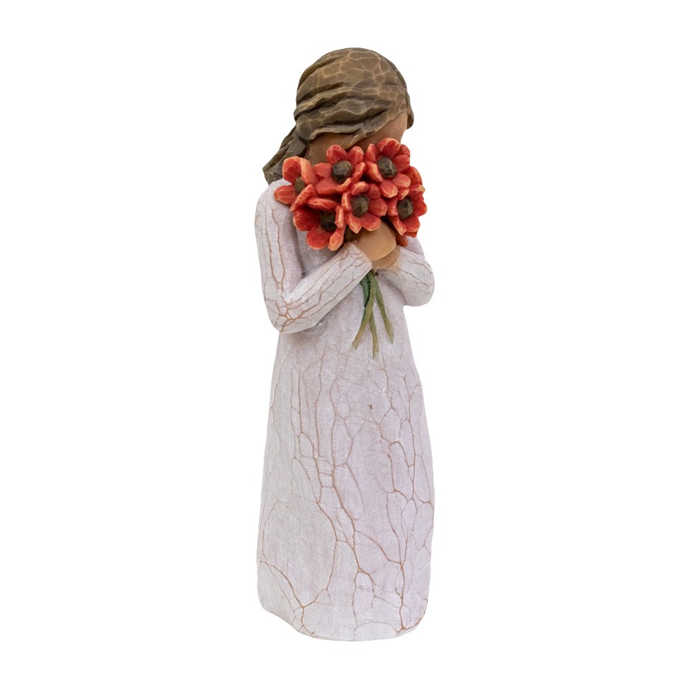 Willow Tree statua ragazza con mazzo di fiori Myriam