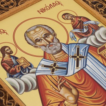 Icona Bizantina San Nicola...