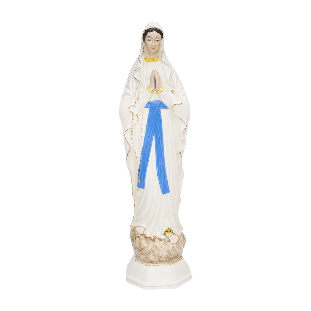 Statua madonna di lourdes in porcellana cm 48 Statue