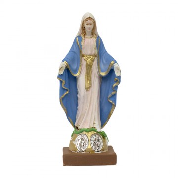 Statua Madonna Miracolosa in Resina Colorata cm 40 PASQ805