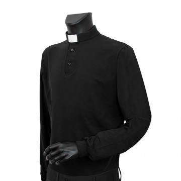 Polo Clergy Nera in Jersey...