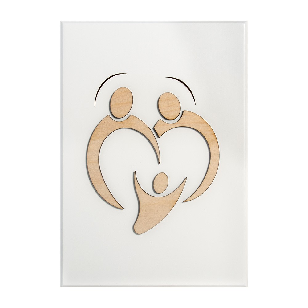 Quadro Legno A Laser Sacra Famiglia