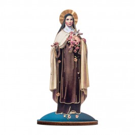 Statuetta Legno Santa Teresa con Biografia
