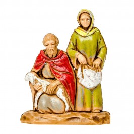 Donna con Pastore in Ginocchio per il Presepe