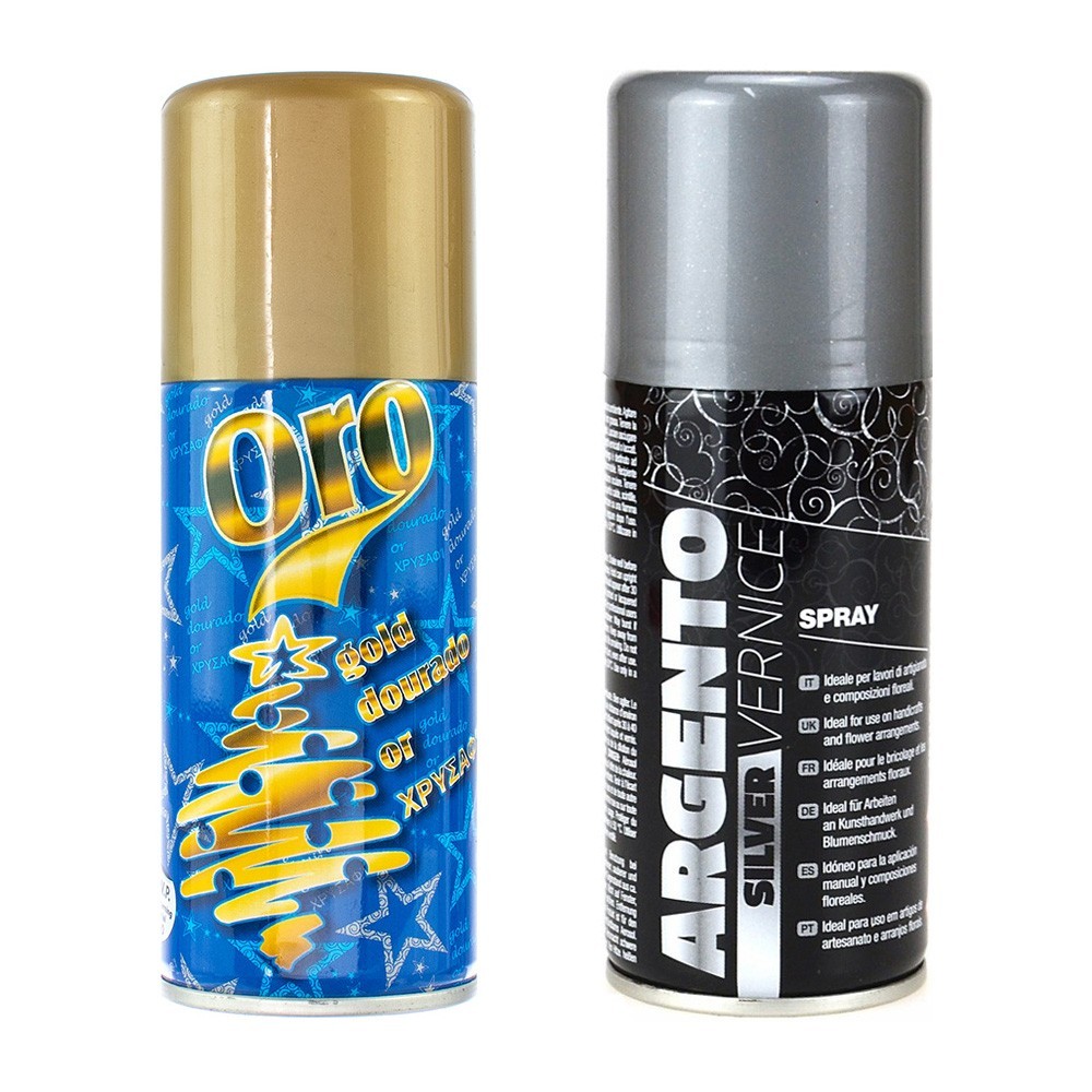 Bomboletta Spray 150 ml - Colore a Scelta Argento, Oro e Bianco Neve -  Presepe, Pastori e Presepi Gambardella