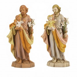 Statua San Giuseppe con Bambino Fontanini