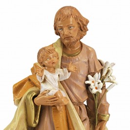 Statua San Giuseppe con Bambino Fontanini