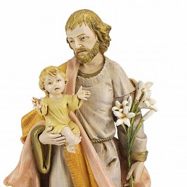 Statua San Giuseppe con Bambino Fontanini