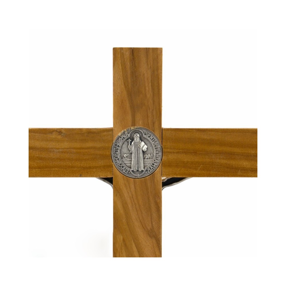 Croce Di San Benedetto in Legno D'Ulivo Cm.25 - Piccole Marie
