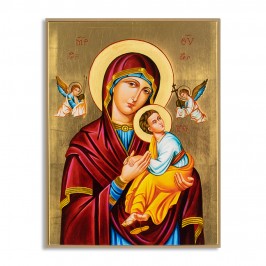 Quadro in Foglia Oro Madonna con Bambino