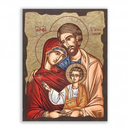 Icona Sacra Famiglia in Legno