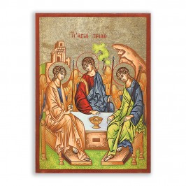 Icona Trinità su Foglia Oro